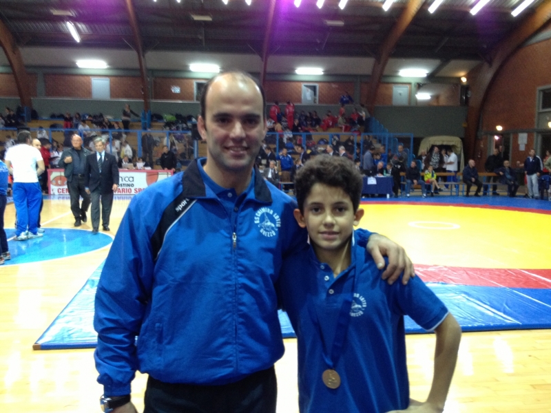 Glave (a destra) con il suo allenatore